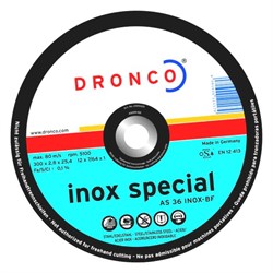 Отрезной круг по металлу AS 36 Inox 300х2,8х22,23 DRONCO 2300920