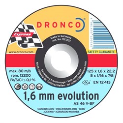 Отрезной круг по металлу AS 46 V 125х1,6х22,23 DRONCO 1121251