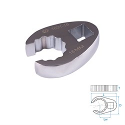 Ключ разрезной (воронья лапка) 16 мм, 3/8" KING TONY 1031-16R TONY - фото 676189