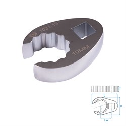 Ключ разрезной (воронья лапка) 19 мм, 3/8" KING TONY 1031-19R TONY - фото 676192