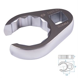 Ключ разрезной (воронья лапка) 32 мм, 1/2" KING TONY 1031-32R TONY - фото 676219