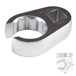 Ключ разрезной (воронья лапка) 34 мм, 3/4" KING TONY 1031-34R TONY - фото 676220