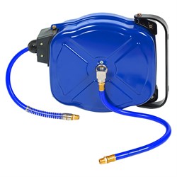 Шланг пневматический 10х15 мм, 10 м, на автоматической катушке, полиуретановый, резьба 1/4" МАСТАК 681-10015HR 681-10015HR - фото 680900