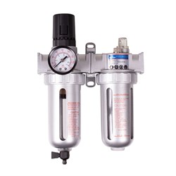 Фильтр влагоотделитель с редуктором и лубрикатор 1/2", с манометром KING TONY 799A0-43C TONY - фото 681502