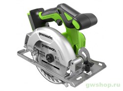 Аккумуляторная циркулярная пила Greenworks GD24CS165, 24V Greenworks 1501607 - фото 684172