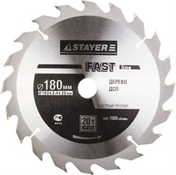 Диск пильный Stayer "MASTER-FAST-Line" 180мм 20T 3680-180-20-20 - фото 83647