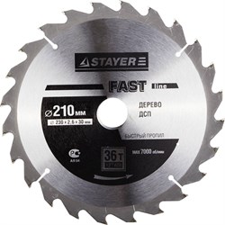 Диск пильный Stayer MASTER-OPTI-Line" 210мм 36T 3681-210-30-36 - фото 83672