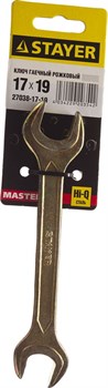 Гаечный ключ Stayer "Master" рожковый, 17х19мм 27038-17-19 - фото 86872