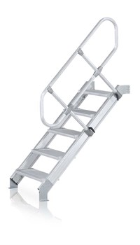 Алюминиевый трап Zarges Z600 стационарный, 800мм 15 ступеней 60° 40059234 - фото 99262