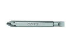 Двухсторонняя бита Witte Industrie Doppel-Bit 1/4" PH 1/шлиц 0,6х4,5х60 мм 29001