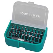 Набор комбинированных бит Jonnesway PH/PZ/TORX/HEX/SL + битодержатель, 31 предмет DBT31B