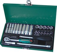 Набор торцевых головок Jonnesway 1/4"DR, 4-13 мм, 25 предметов S04H2125S
