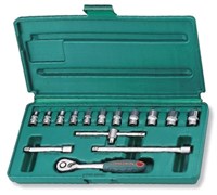 Набор торцевых головок Jonnesway 1/4"DR, 4-14 мм, 15 предметов S04H2715S