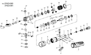 Ремкомплект для пневматической трещотки King Tony 1/2"DR 108 Нм 37423-ATK1