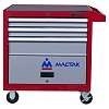 Красная инструментальная тележка MACTAK, 3 ящика и отсек 522-03581R