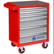 Красная инструментальная тележка MACTAK, 6 ящиков и отсек 523-06581R