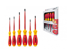 36455 Wiha Набор отверток SoftFinish electric slimFix Шлиц, Pozidriv, 6 предм. (серия 3201)