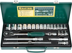 Универсальный набор торцевых головок Kraftool Industrie Qualitat 1/2", 8-32 мм, 24 предмета 27892-H24_z01
