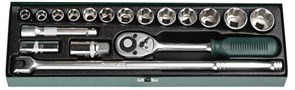 Набор торцевых головок Kraftool Industrie Qualitat 1/2", 12-32 мм, 18 предметов 27892-H18