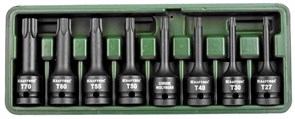 Набор ударных торцевых головок Kraftool Industrie Qualitat Torx 1/2", T27-T70, 8 предметов 27952-H8