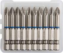 Торсионные крестовые биты Зубр Эксперт E1/4, PZ2x50мм, 10шт 26013-2-50-10