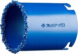 Кольцевая коронка Зубр Профессионал c карбид-вольфрамовым нанесением 53мм 33350-53_z01