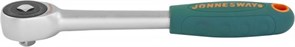 Трещоточная ротационная рукоятка Jonnesway со сквозным приводом 1/2"DR, 60 зубцов R6604
