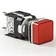 Сигнальная арматура EMAS 16 мм, квадратная 12-24V AC/DC красная D060KXK