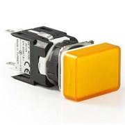 Сигнальная арматура EMAS 16 мм, прямоугольная 12-24V AC/DC жёлтая D080DXS