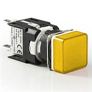 Сигнальная арматура EMAS 16 мм, квадратная 12-24V AC/DC жёлтая D080KXS