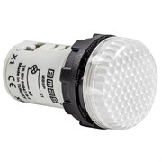 Моноблочная сигнальная арматура EMAS 220V белая с ячеистой линзой MBSP220B