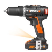 Аккумуляторная ударная дрель-шуруповерт WORX WX367.1 с набором оснастки 158 шт