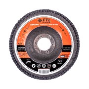 Лепестковый круг для шлифования по нержавеющей стали FoxWeld FTL Everest 27 125 х 22,2 мм P100