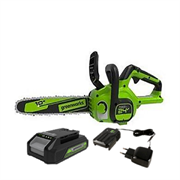 Цепная пила аккумуляторная GREENWORKS G24CS25, 24 В, 25см, c АКБ 4 Ач и ЗУ