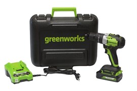 Шуруповерт аккумуляторный Ударный 24V GREENWORKS GD24DD60 с АКБ 2АЧ и ЗУ Шуруповерт аккумуляторный Ударный 24V GREENWORKS GD24DD60 с АКБ 2АЧ и ЗУ