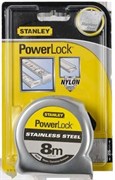 Рулетка POWERLOCK 8М*25ММ с лентой из нержавеющей стали Stanley 0-33-301