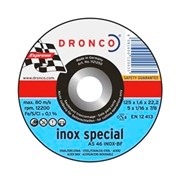 Отрезной круг по металлу AS 46 Inox 150х1,6х22,23 DRONCO 1153250