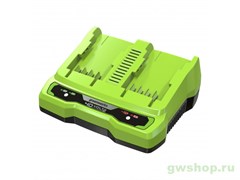Быстрое зарядное устройство на 2 слота GREENWORKS G40UC8, 40V Greenworks 2938807