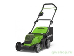 Газонокосилка аккумуляторная GREENWORKS G24X2LM41 2*24V с 2хАКБ 4Ач и ЗУ Greenworks 2512607UD
