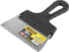 Зубчатый шпатель Stayer "PROFESSIONAL" нержавеющий 150мм 4х4 1009-15-04