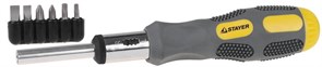 Отвертка с набором бит Stayer Max Grip 1/4 7шт 2588-H7 G