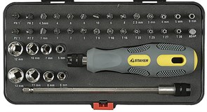 Отвертка с набором бит Stayer Max Grip 1/4 38шт 25929-H38 G