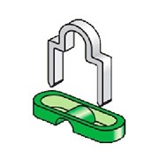 Фигурные скобы ШТОК для крепления кабеля с изолятором 12215