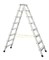 Двухсторонняя анодированная стремянка Zarges Z600 2x8 41268 - фото 100253