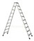 Двухсторонняя анодированная стремянка Zarges Z600 2x10 41270 - фото 100254