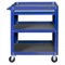 Синяя открытая тележка MACTAK, 3 полки и ящик 520-01580B - фото 143630