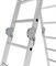 Алюминиевая лестница трансформер Vira 4х3 с площадкой - фото 273922