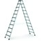 Двухсторонняя анодированная стремянка Zarges 2x11 41430 - фото 277801