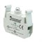 Блок-контакт подсветки EMAS с красным светодиодом 100-230V AC BK - фото 323456