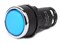 Нажимная моноблочная кнопка EMAS синяя 22 мм, IP 40 (1НО+1НЗ) MB102DM - фото 324689